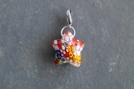 Clear Millefiori Wonky Star