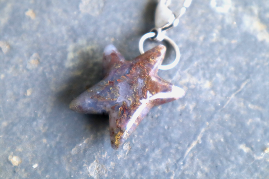Moss Agate Wonky Star