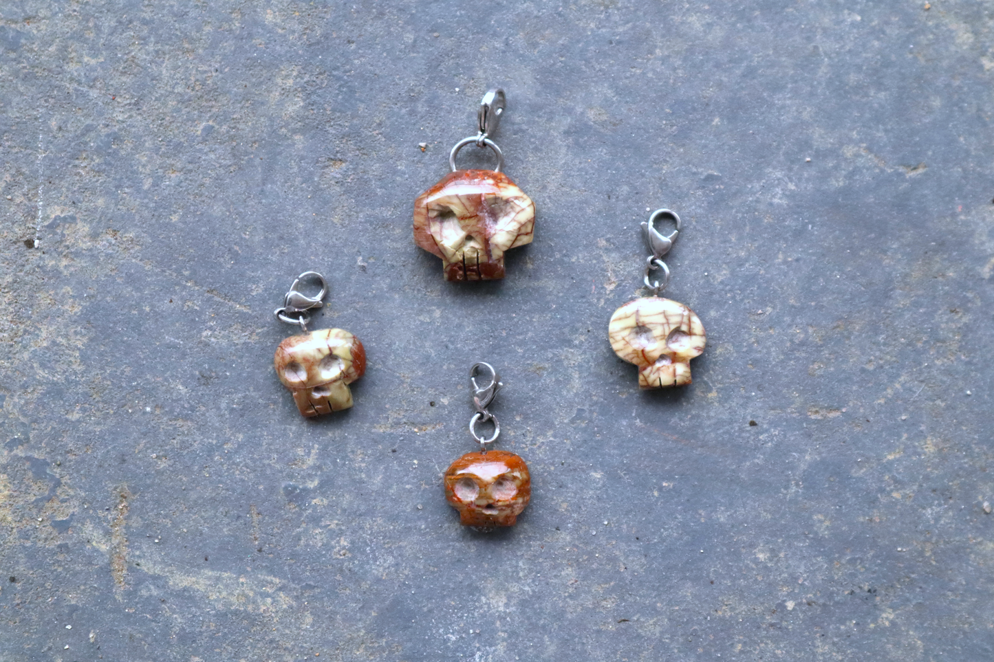 Spiderweb Rhyolite Skull Face