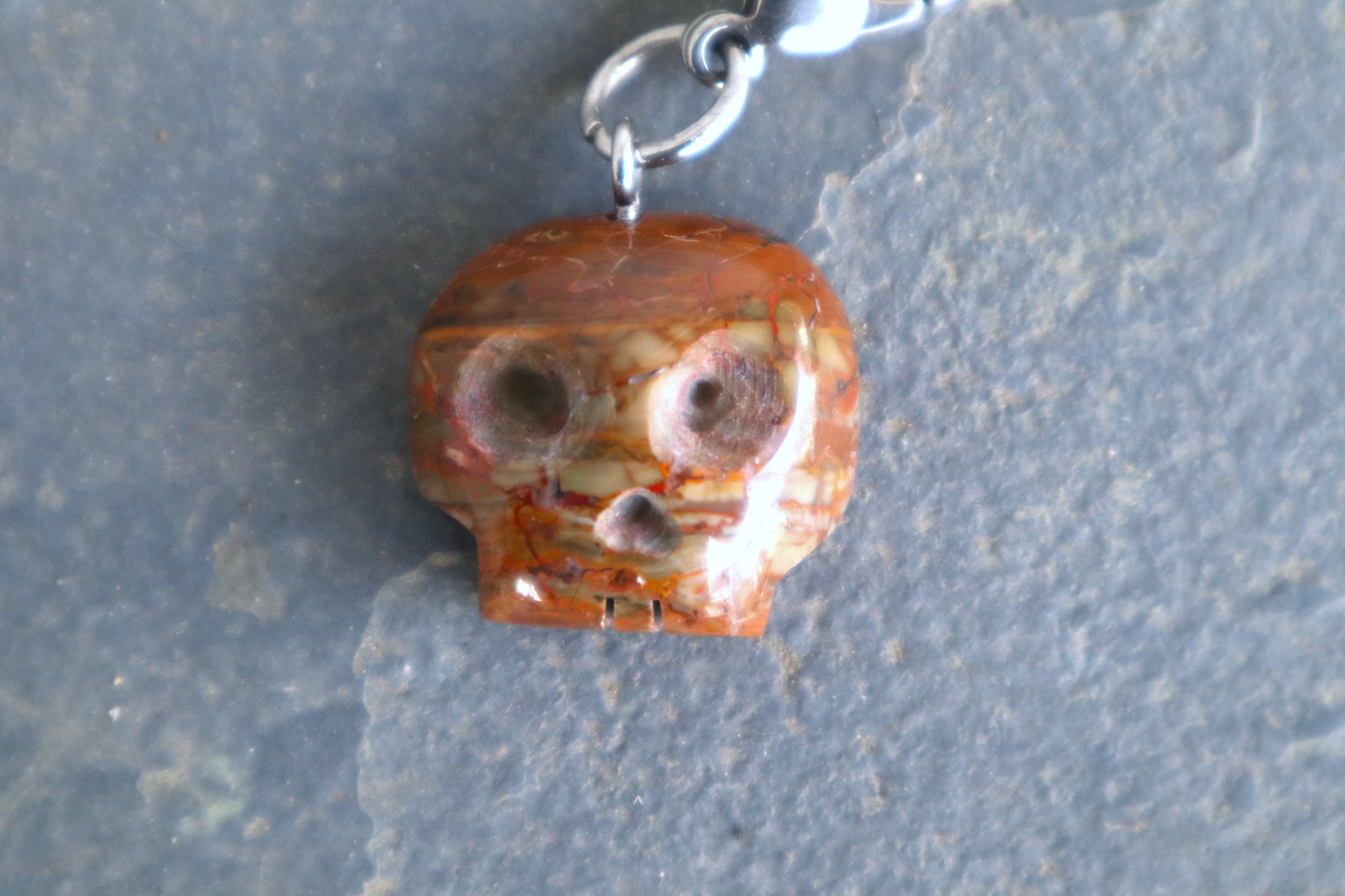 Spiderweb Rhyolite Skull Face