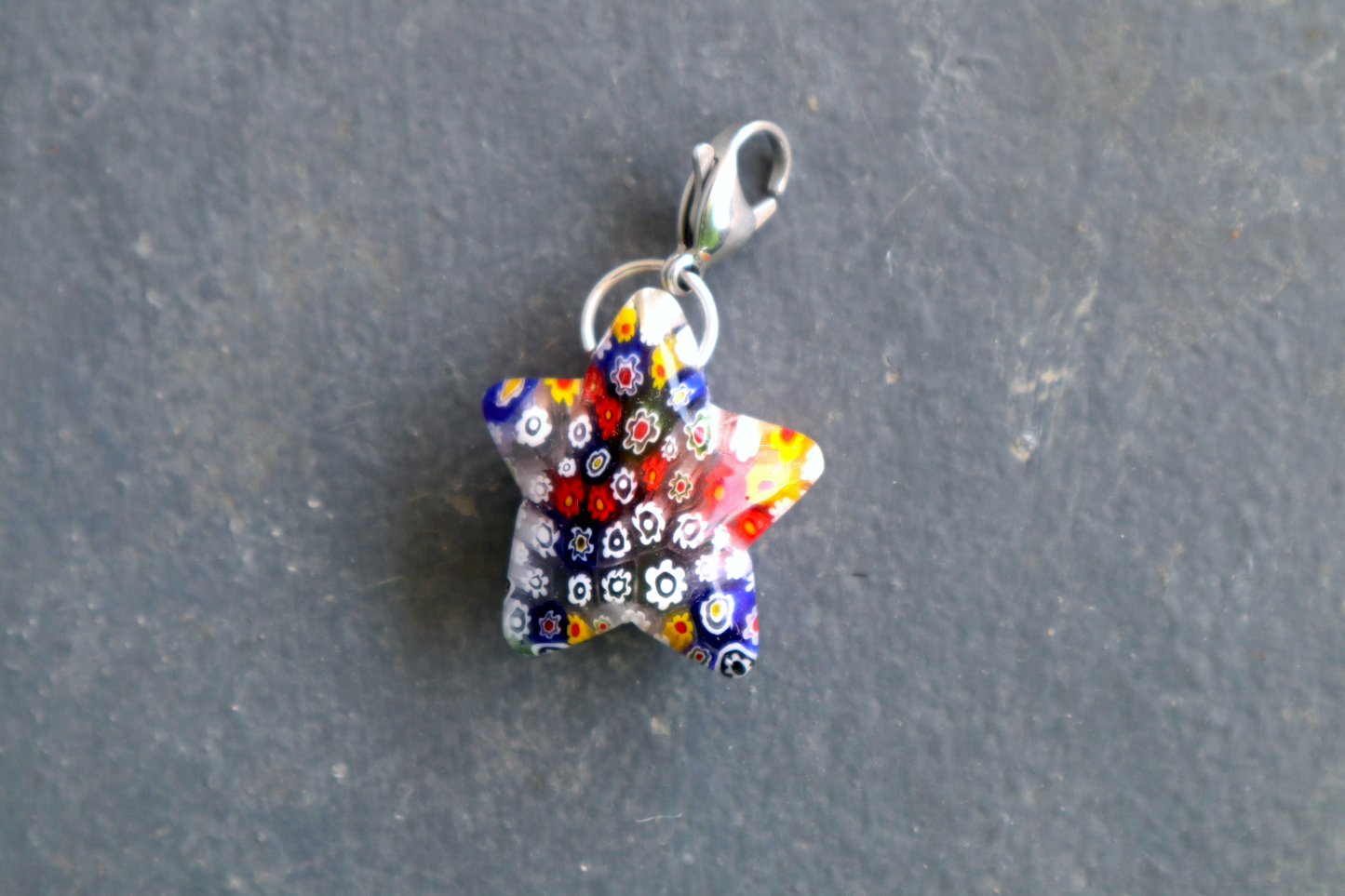 Clear Millefiori Wonky Star
