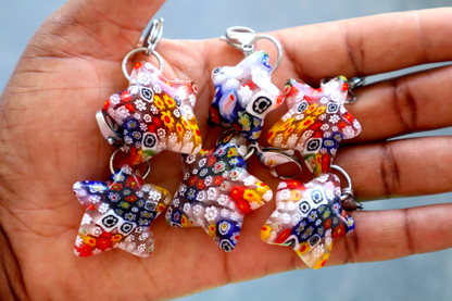 Clear Millefiori Wonky Star