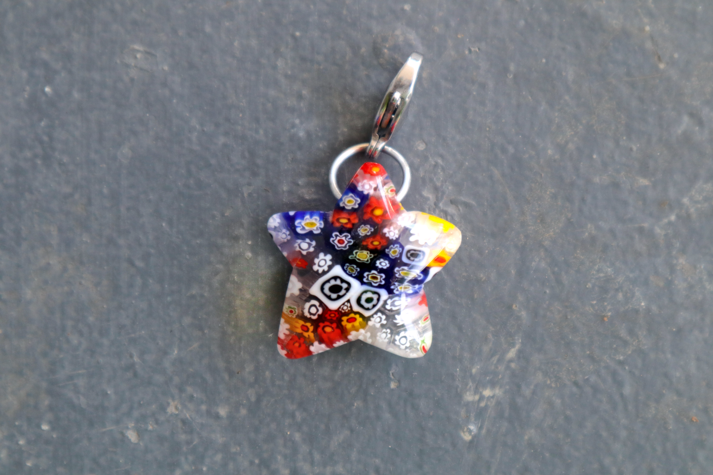 Clear Millefiori Wonky Star